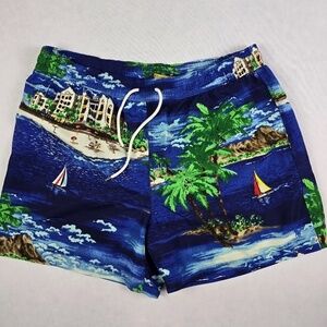 POLO RALPH LAUREN HAVANA PRINT TRAVELLER SWIM SHORTS BEACH OCEANSIDE MENS XXL
